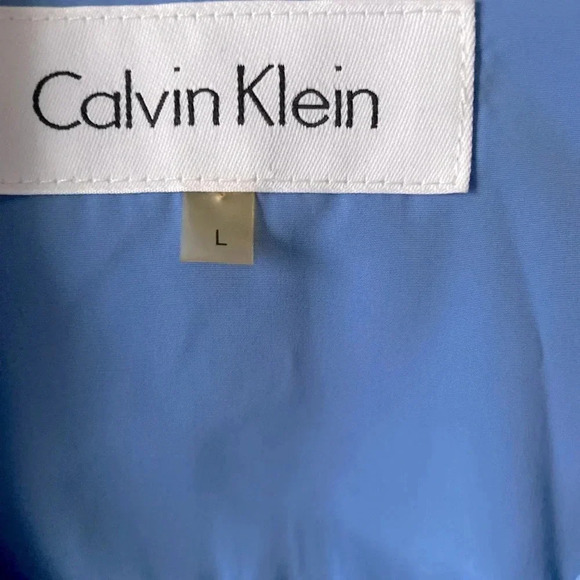 Calvin Klein Light Blue Lightweight Polyester Clinch Jacket Long Sleeves Size L - Picture 7 of 7